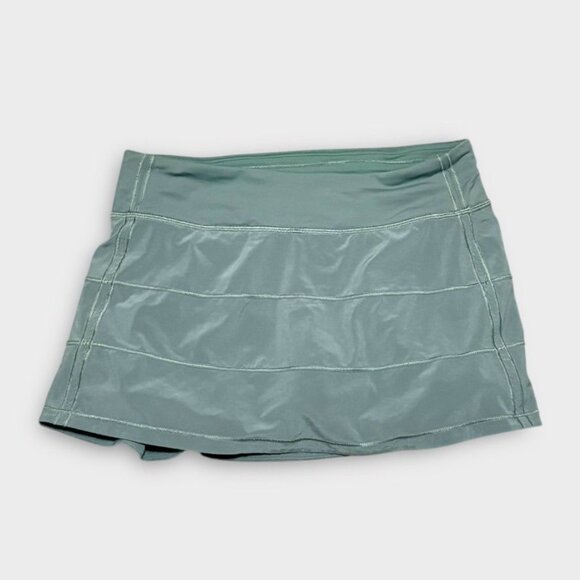 Lululemon Pace Rival Skirt 6 Juniper Green *4-way Stretch 13" Pockets Panels EUC - Picture 5 of 6